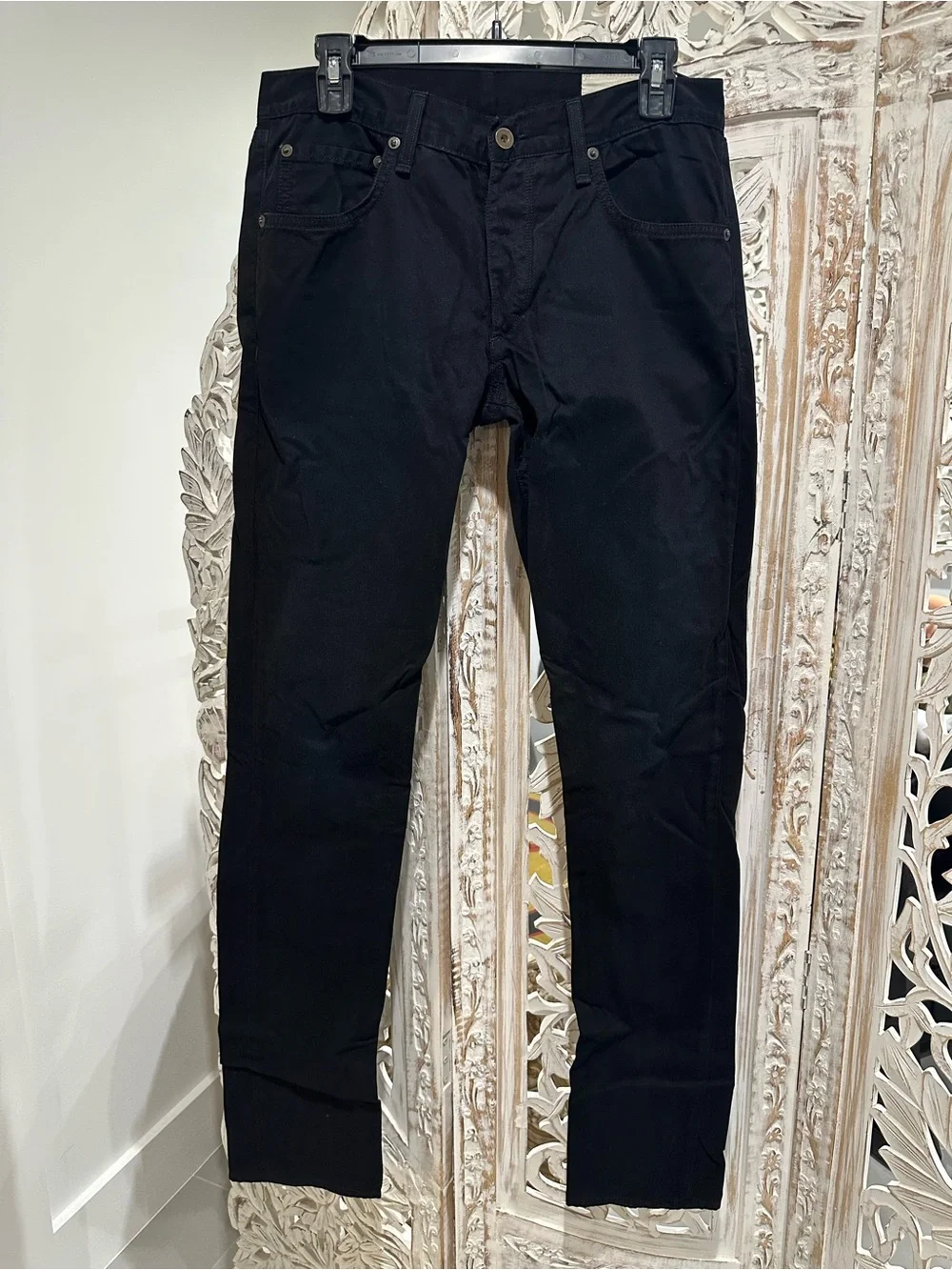 rag & bone Men's Black Slim Straight Jeans